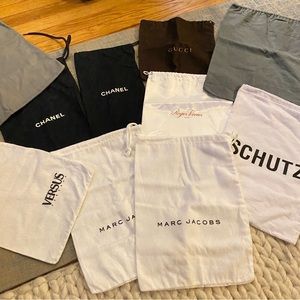 Lot of 10 womenswear designer dustbags